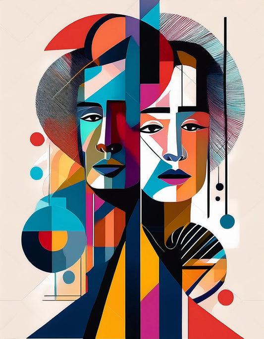 Side Facing Woman In Warm Colors Wall Art