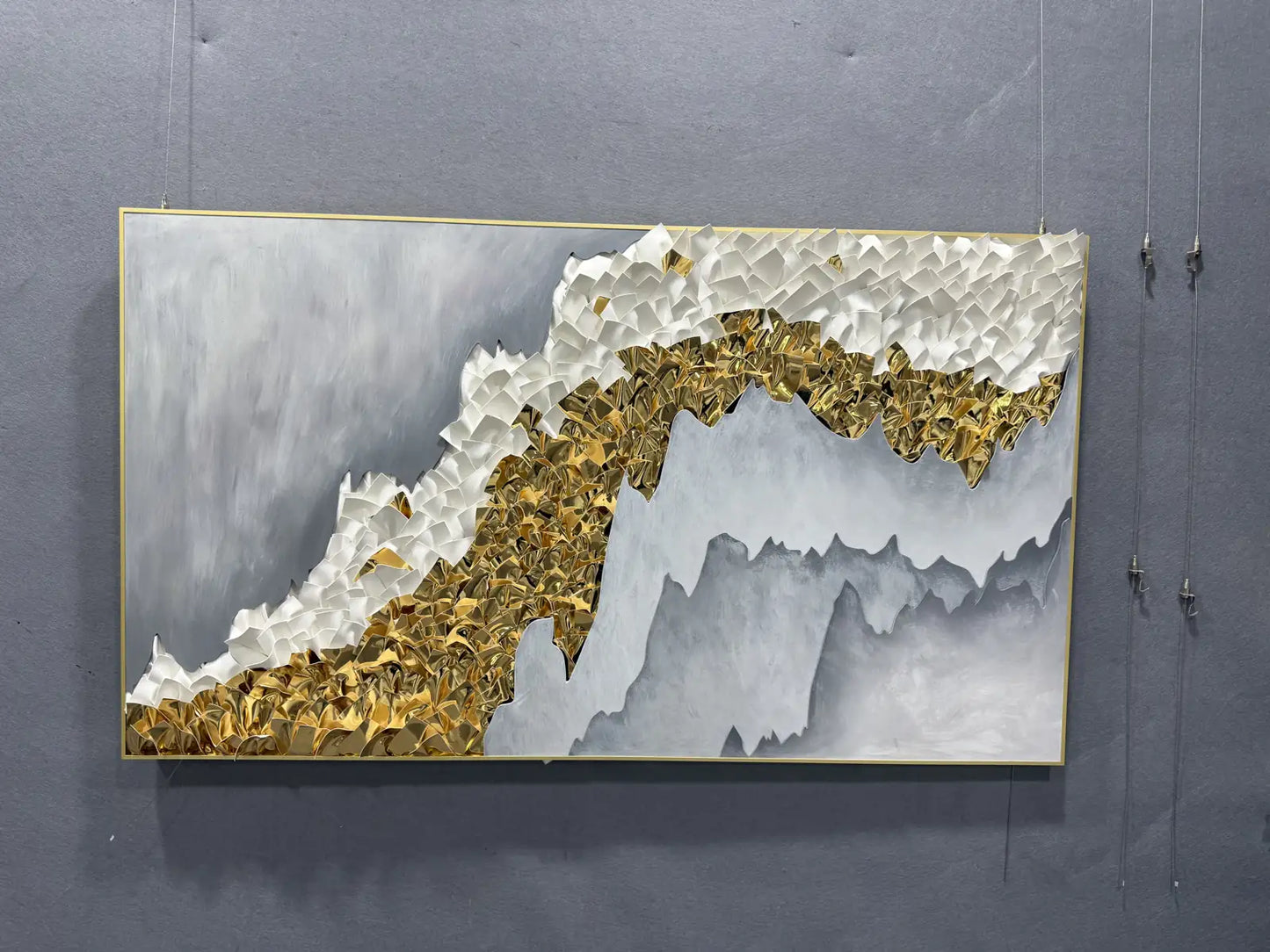 Aged Leather Texture Abstract Wall Decor Landscape Design | Art Smiley Decor UAE