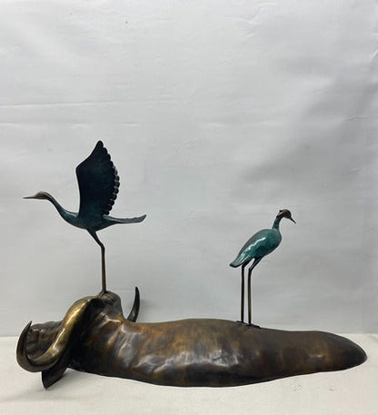 Birds Branch Bronze Sculpture artistic sculpture by Artsmiley