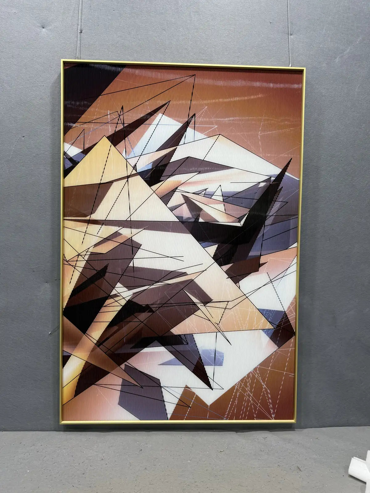Misty Acrylic Abstract Wall Art Vertical Design | Art Smiley Decor UAE