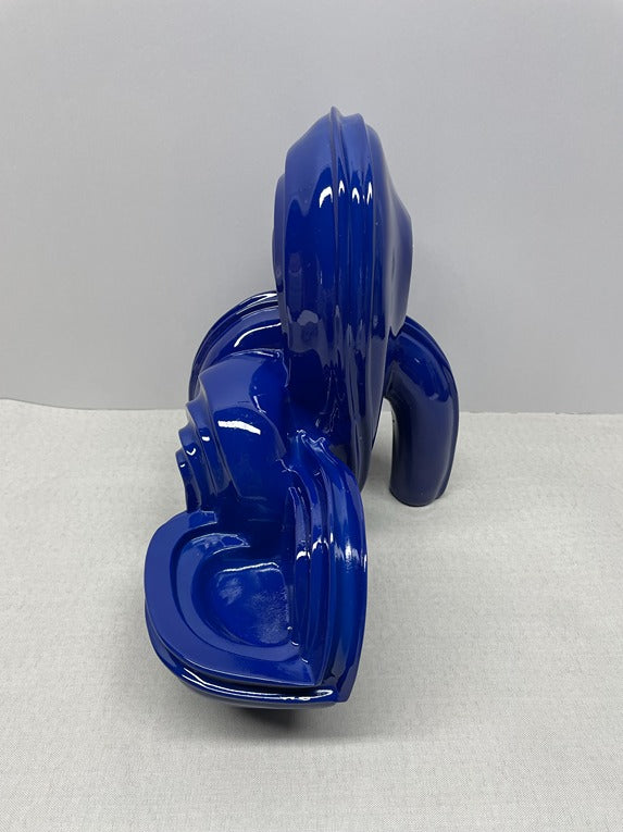 Blue Knot Resin Sculpture