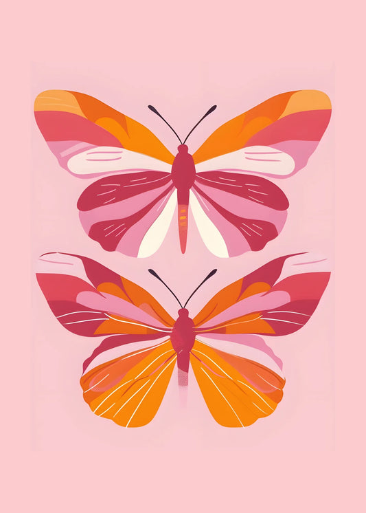 Pink Butterflies Floating