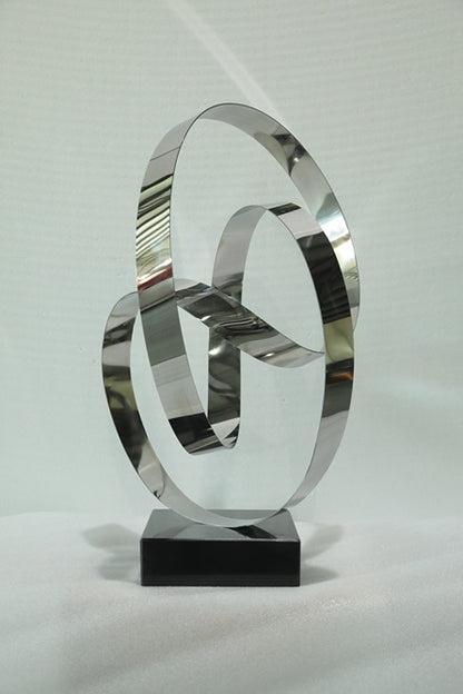 Double Orbit Metal Sculpture artistic sculpture by Artsmiley