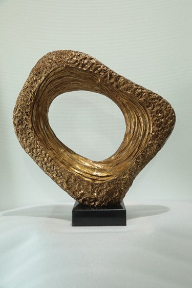 Textured Oval Resin Sculpture artistic sculpture by Artsmiley