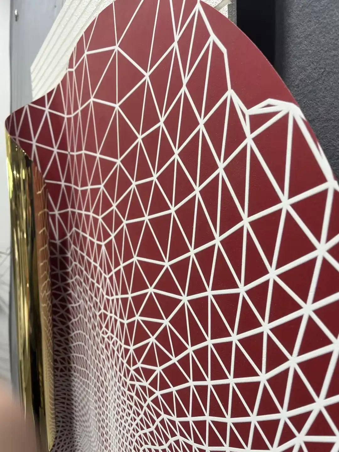 Vintage Wood Carving Hand Painted Wall Art Vertical Design | Art Smiley Decor UAE