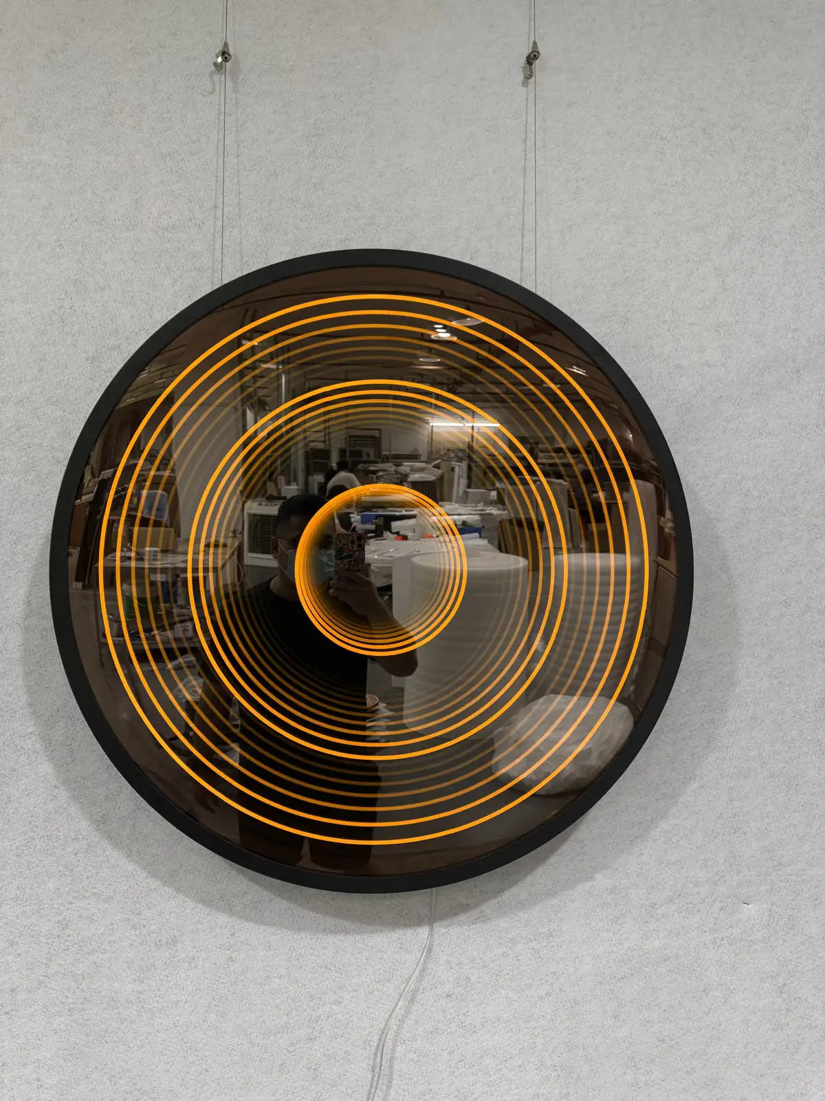 Opaque Acrylic Abstract Wall Art Round Design | Art Smiley Decor UAE