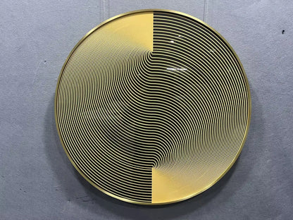 Lustrous Crystal Porcelain Luxury Wall Art Round Design | Art Smiley Decor UAE