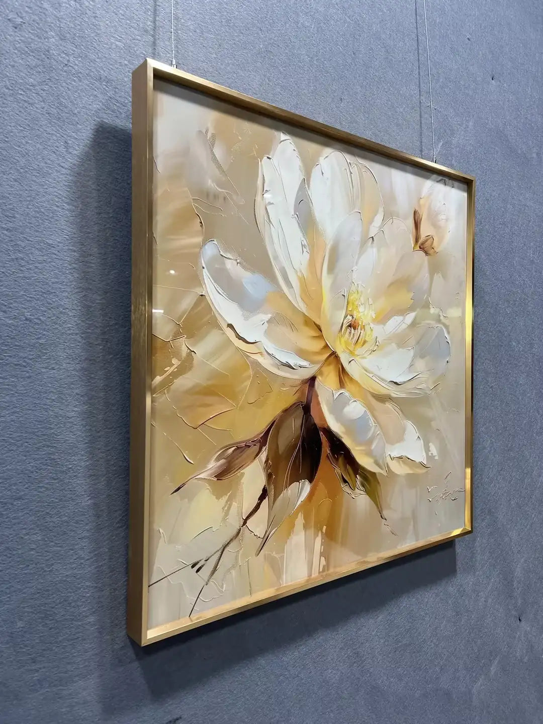 Shimmering Crystal Porcelain Luxury Wall Art Square Design | Art Smiley Decor UAE