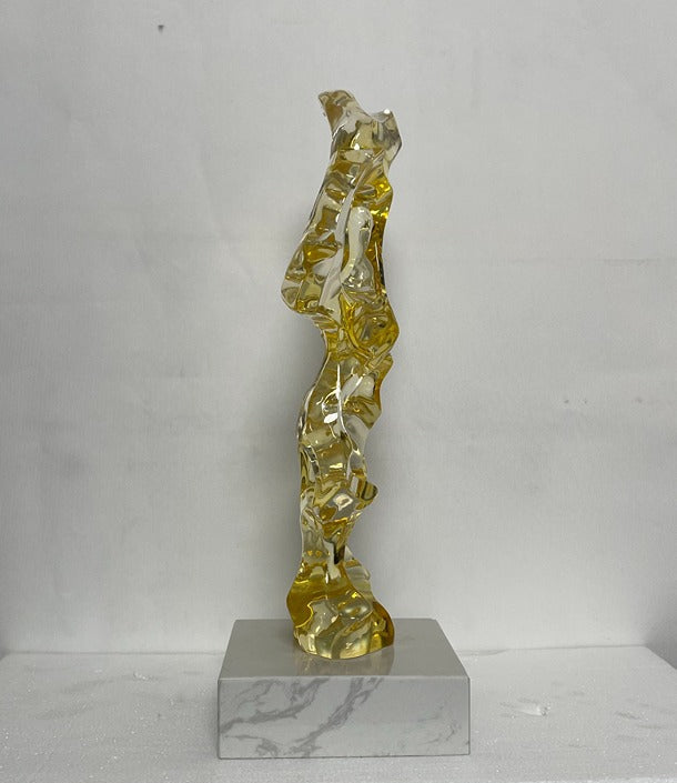 Gold Bubble Resin Marble Sculpture