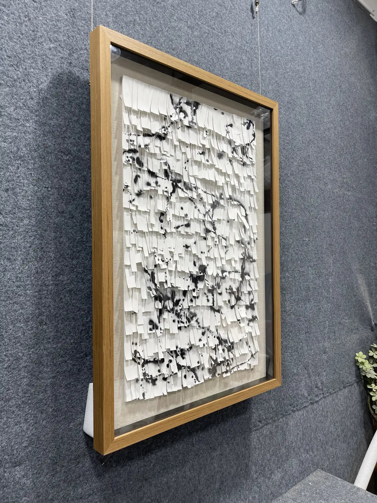 Tanned Leather Texture Abstract Wall Decor Vertical Design | Art Smiley Decor UAE