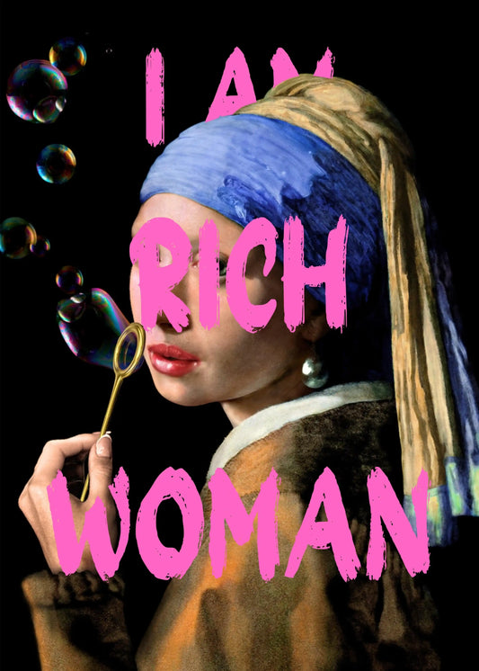 Rich Woman Typography Art 1