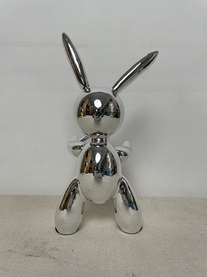 Balloon Rabbit Silver Resin Sculpture artistic sculpture by Artsmiley