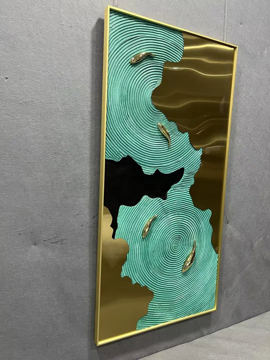 Canvas Hand Painted Abstract Wall Art Vertical Design | Art Smiley Decor UAE