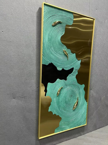 Canvas Hand Painted Abstract Wall Art Vertical Design | Art Smiley Decor UAE