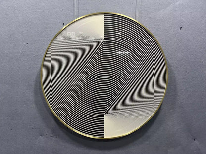 Lustrous Crystal Porcelain Luxury Wall Art Round Design | Art Smiley Decor UAE
