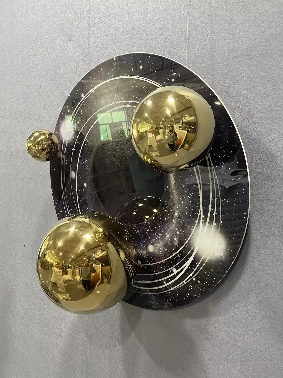 Opal Crystal Porcelain Luxury Wall Art Round Design | Art Smiley Decor UAE