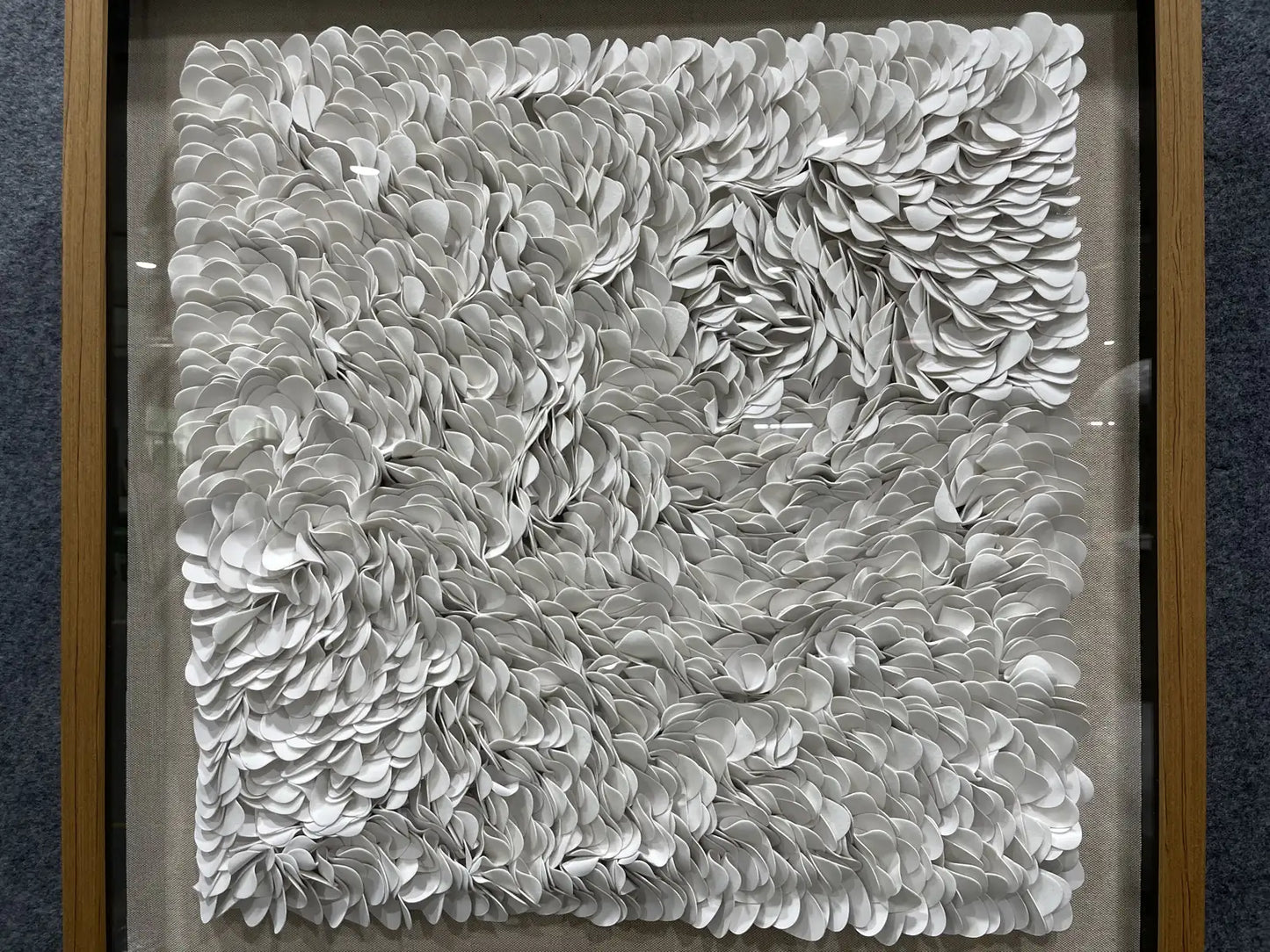 Sculpted Leather Texture Abstract Wall Decor Square Design | Art Smiley Decor UAE