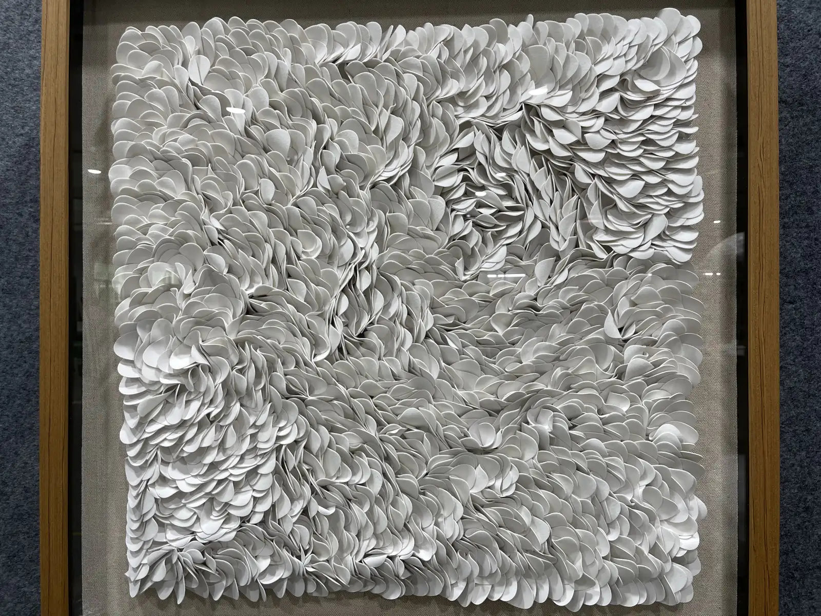 Sculpted Leather Texture Abstract Wall Decor Square Design | Art Smiley Decor UAE