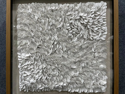 Sculpted Leather Texture Abstract Wall Decor Square Design | Art Smiley Decor UAE