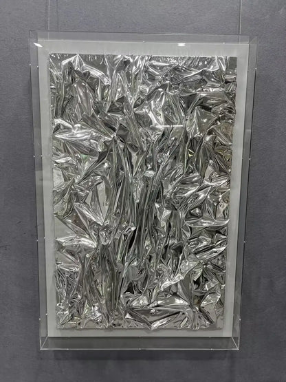 Saddle Leather Texture Abstract Wall Decor Vertical Design | Art Smiley Decor UAE