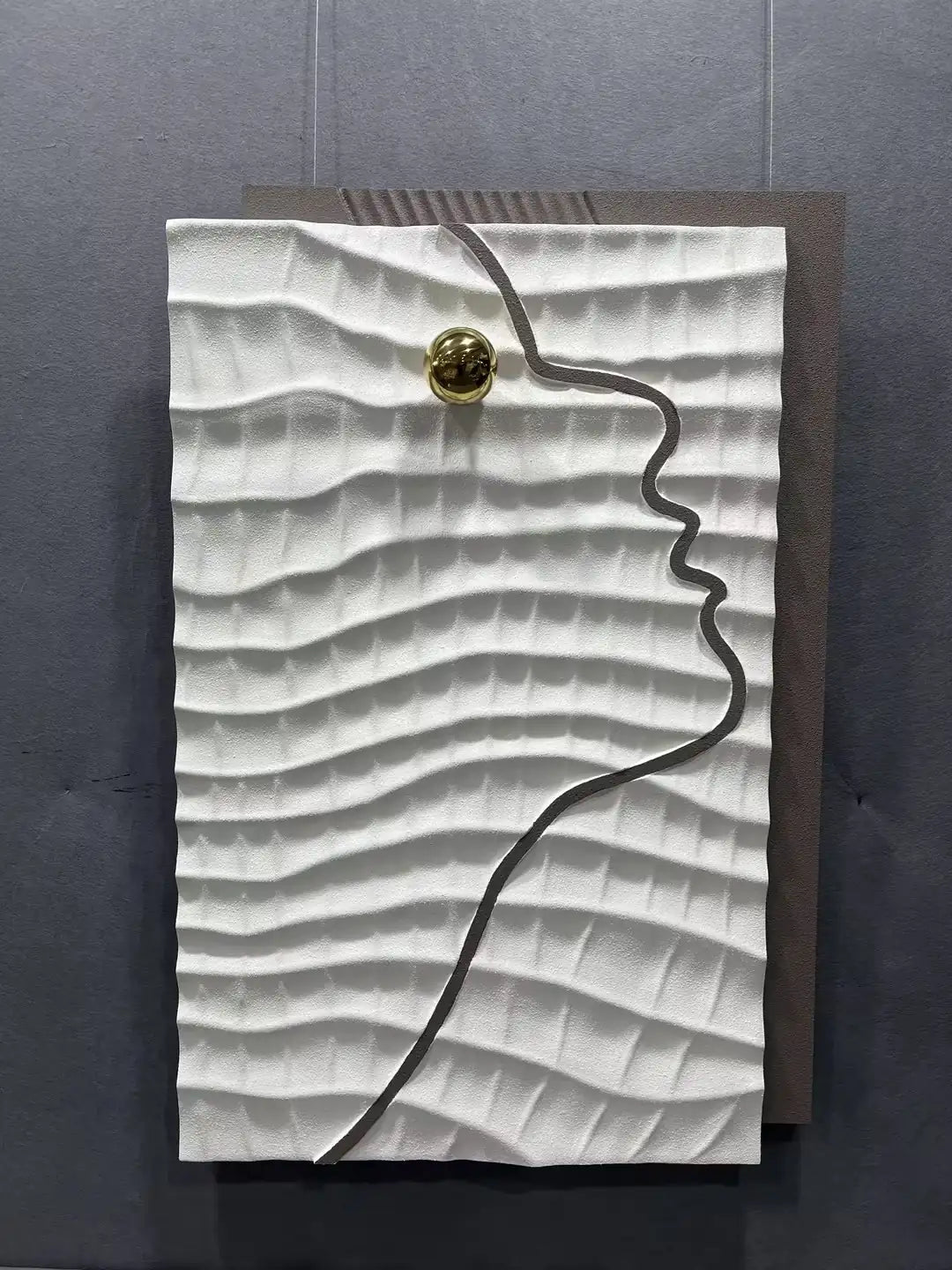 Oak Wood Carving Hand Painted Wall Art Vertical Design | Art Smiley Decor UAE