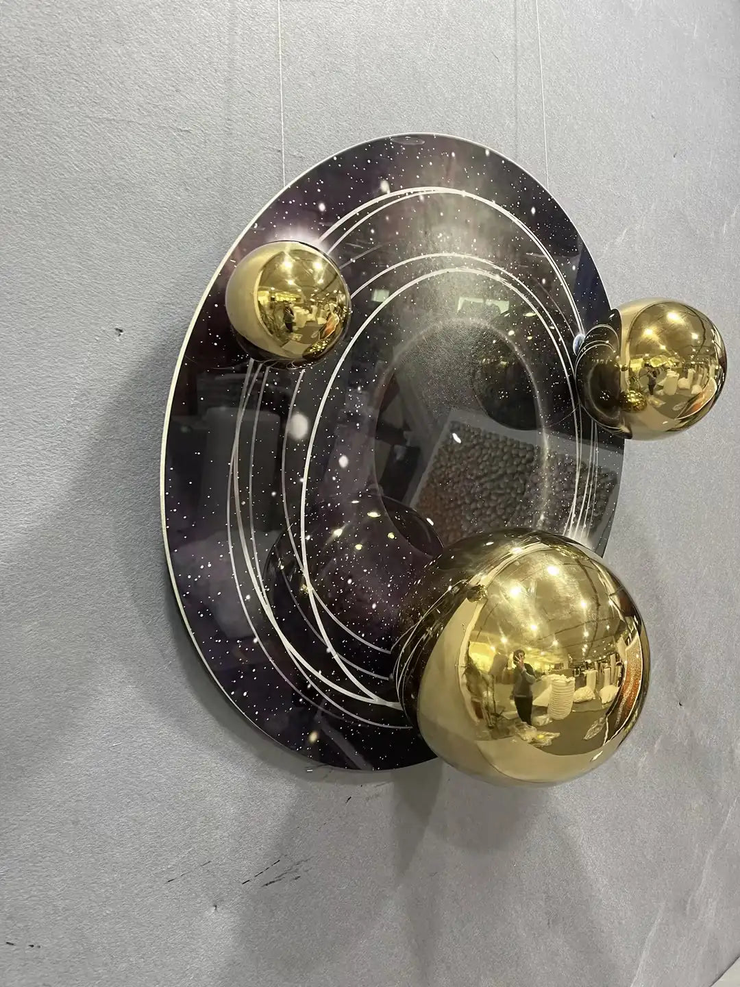 Opal Crystal Porcelain Luxury Wall Art Round Design | Art Smiley Decor UAE