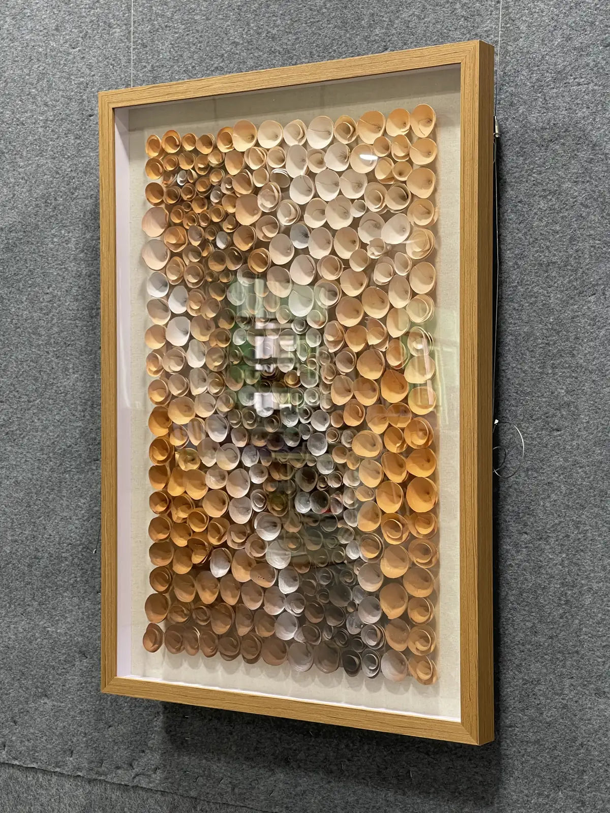 Mossy Natural Wood Slice Wall Art Vertical Design | Art Smiley Decor UAE