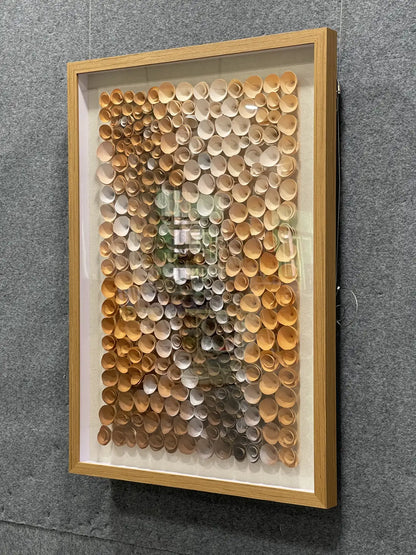 Mossy Natural Wood Slice Wall Art Vertical Design | Art Smiley Decor UAE