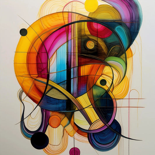 Swirling Shapes Vivid Palette Wall Art