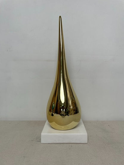 Golden Tall Spire Resin Sculpture N2 artistic sculpture by Artsmiley