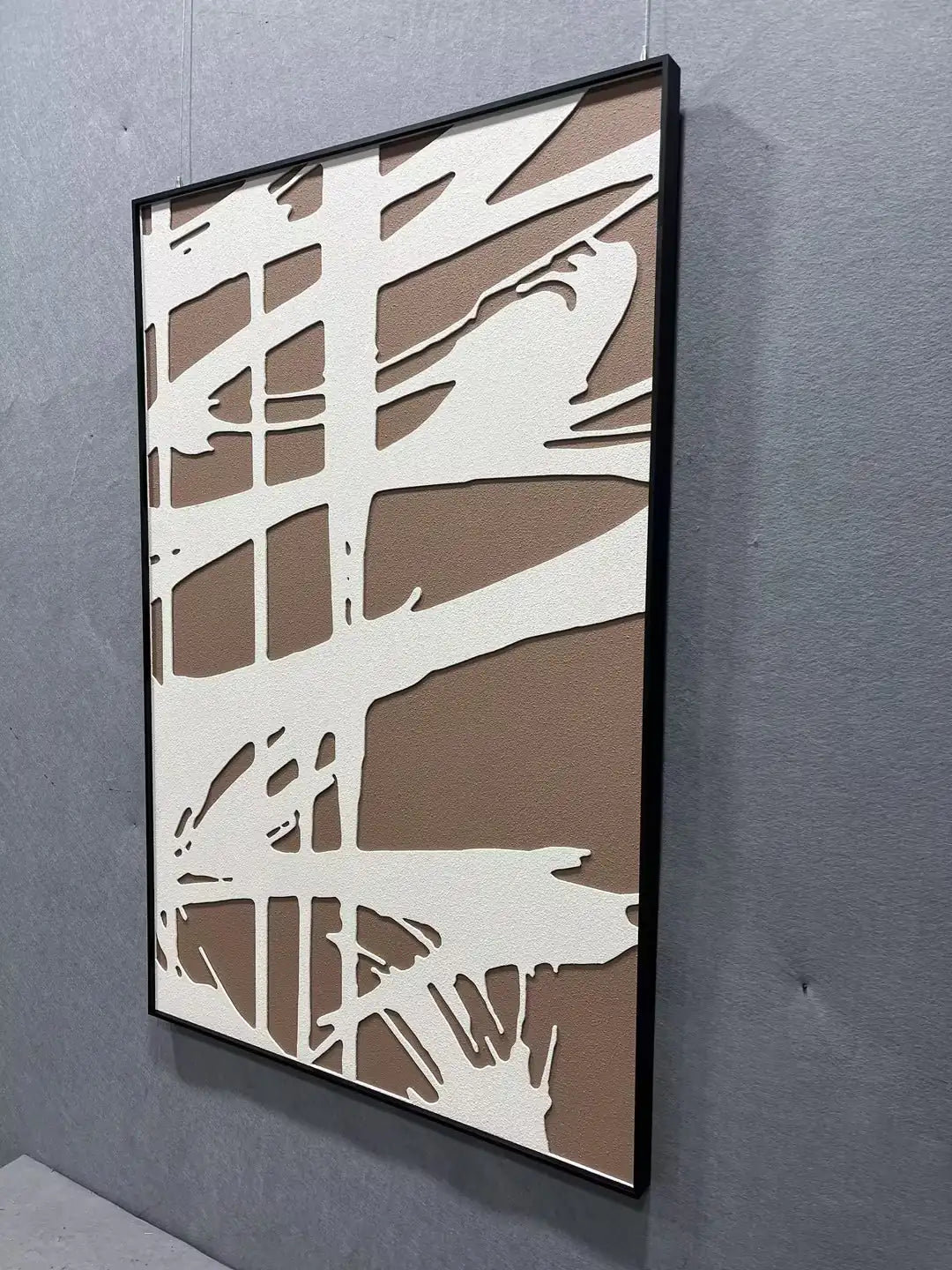 Harvest Wood Carving Hand Painted Wall Art Vertical Design | Art Smiley Decor UAE