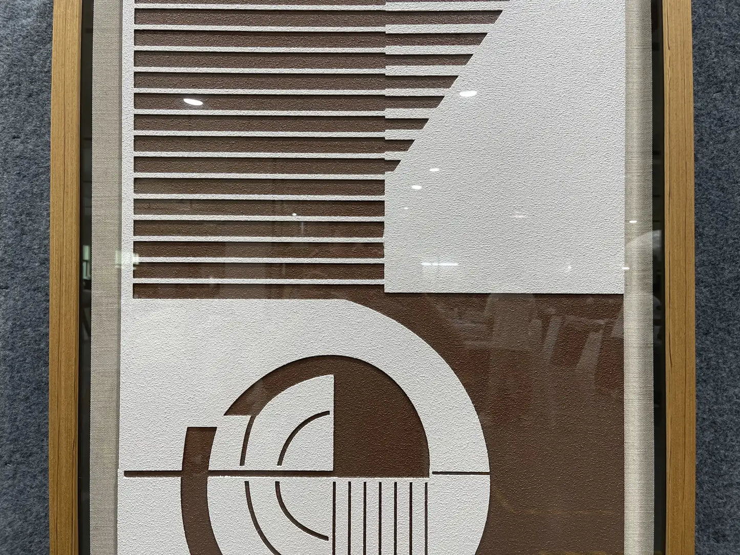 Ivory Acrylic Abstract Wall Art Vertical Design | Art Smiley Decor UAE