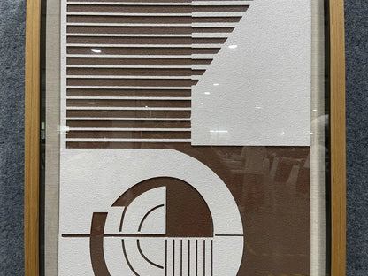 Ivory Acrylic Abstract Wall Art Vertical Design | Art Smiley Decor UAE