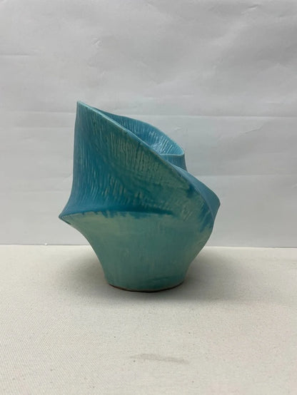 Turquoise Wave Ceramic Bowl