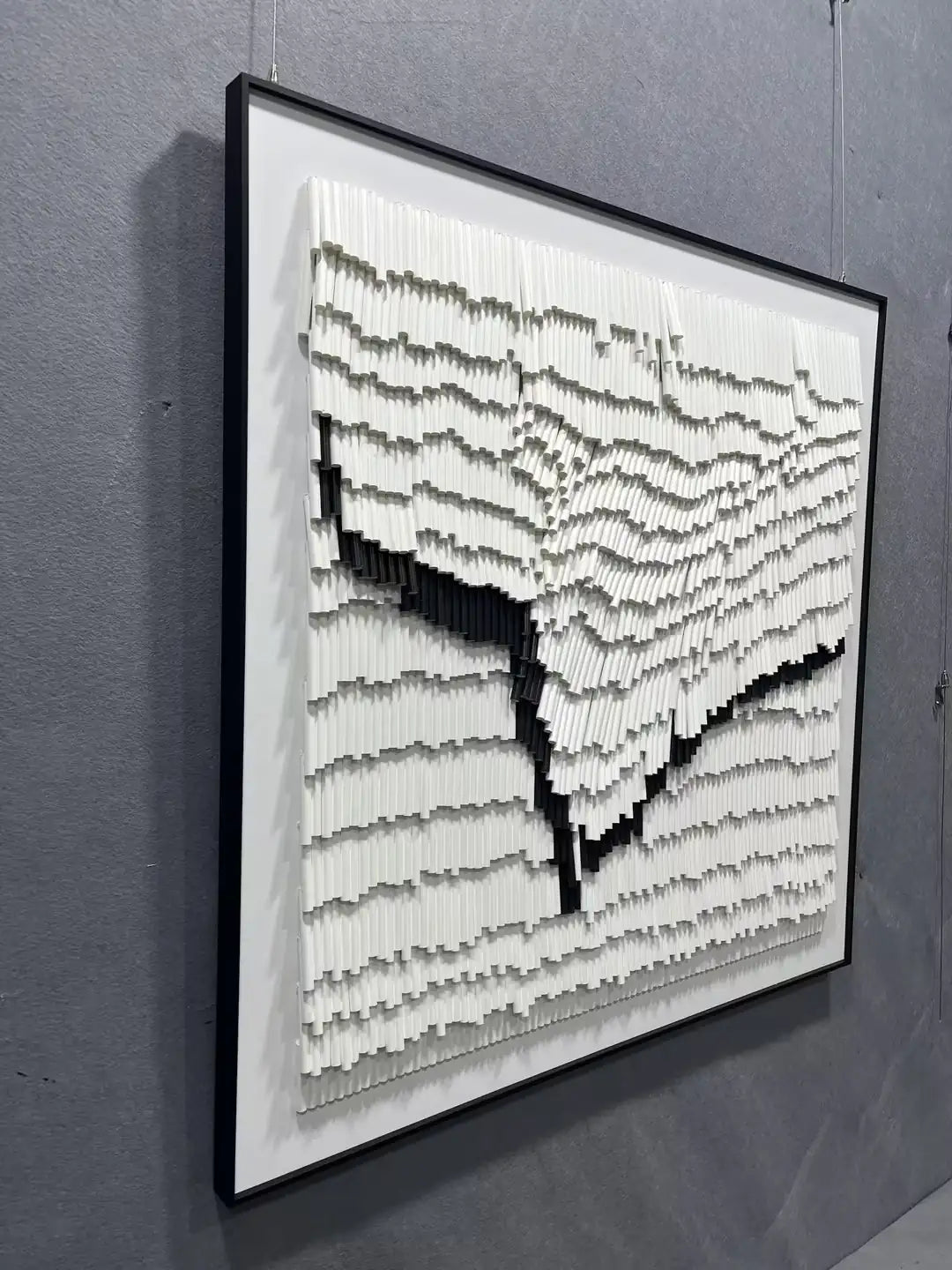 Textured Paper Art Contemporary Wall Decor Square Design | Art Smiley Decor UAE