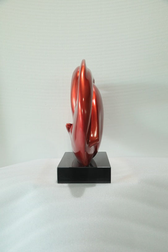 Red Coil Resin Sculpture artistic sculpture by Artsmiley
