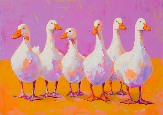 Group Of Ducks Standing
