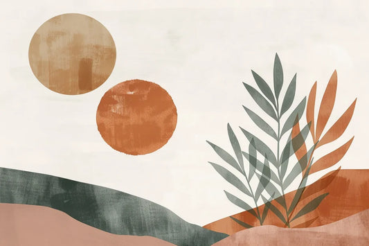 Palm Tree Silhouette Abstract