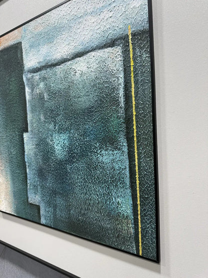 Layered Hand Painted Abstract Wall Art Square Design | Art Smiley Decor UAE