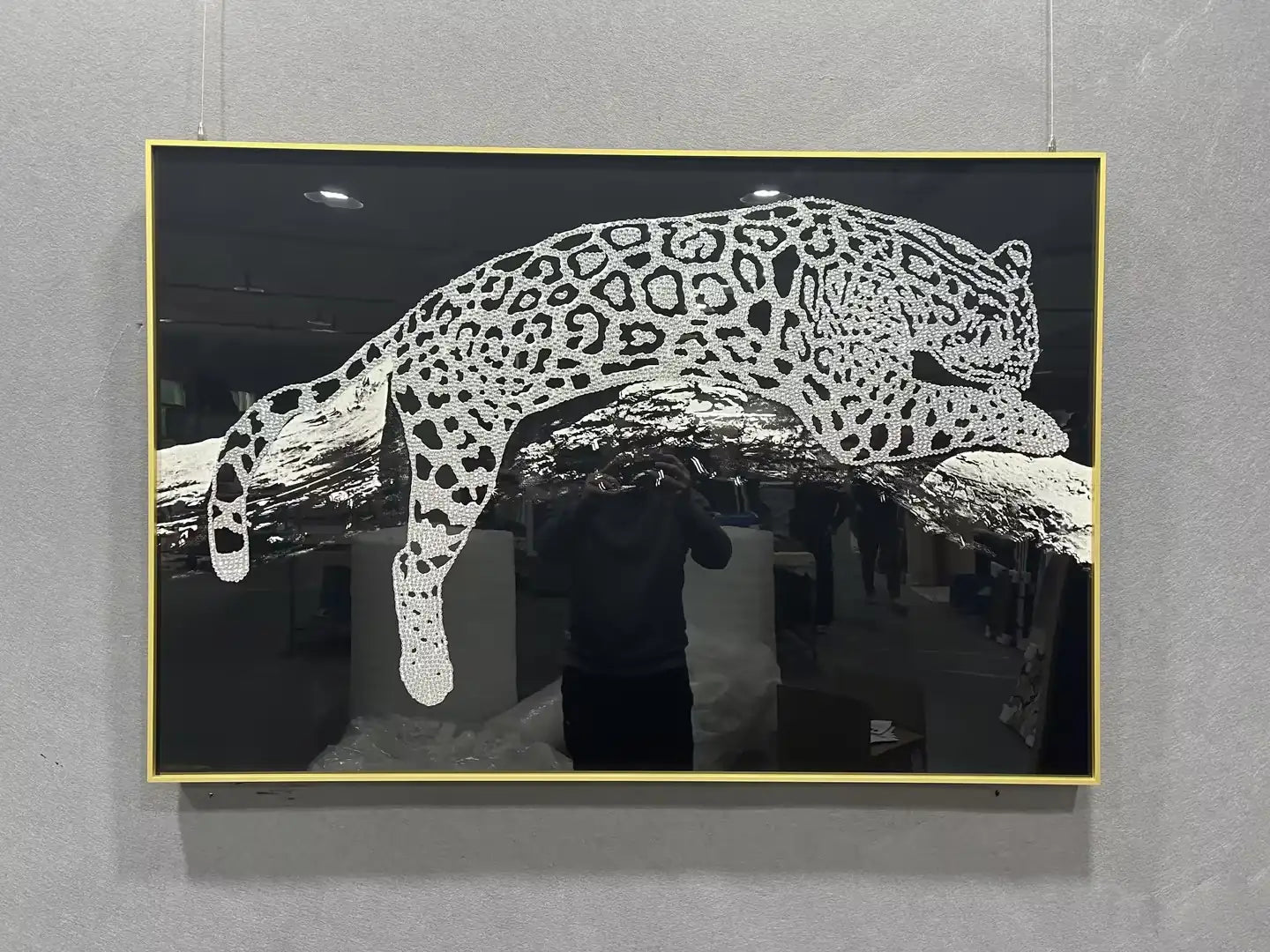 Crystal Leopard Wall Decor Landscape Design | Art Smiley Decor UAE