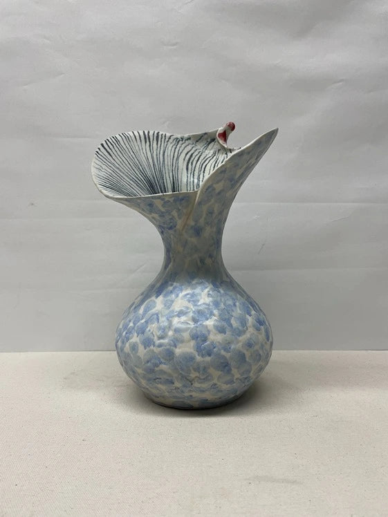 Blue Neck Ceramic Vase