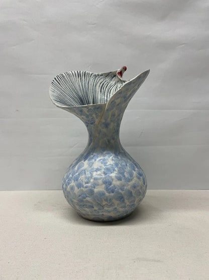 Blue Neck Ceramic Vase