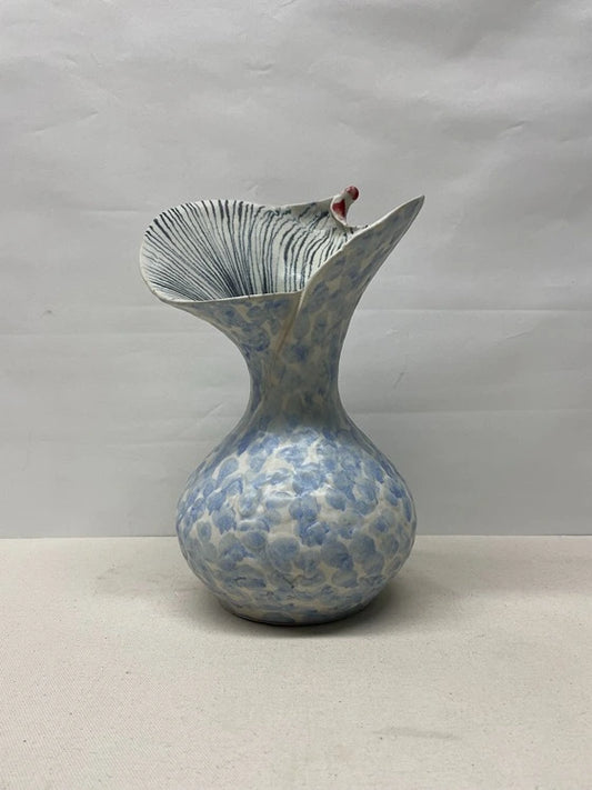 Blue Neck Ceramic Vase