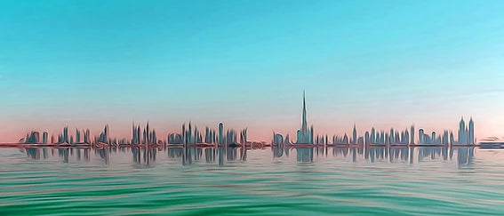 Dubai New Skyline Dhs450 Skyline wall art