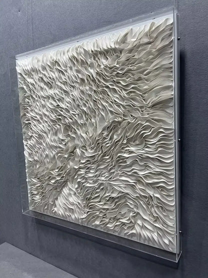 Braided Leather Texture Abstract Wall Decor Square Design | Art Smiley Decor UAE