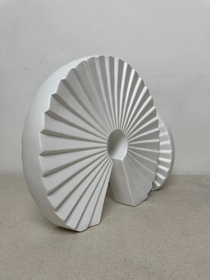 Twin Fan Resin Sculpture artistic sculpture by Artsmiley