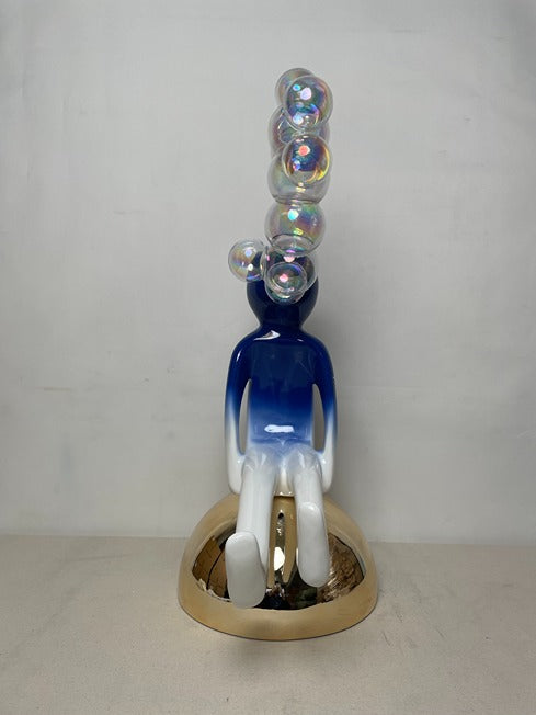 Balloon Figure Blue Resin Sculpture artistic sculpture by Artsmiley