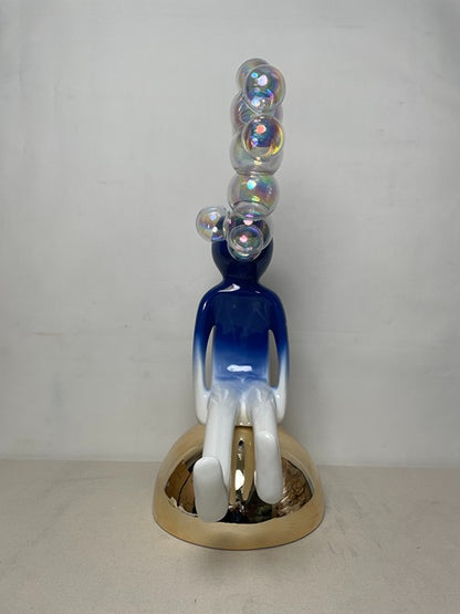 Balloon Figure Blue Resin Sculpture artistic sculpture by Artsmiley