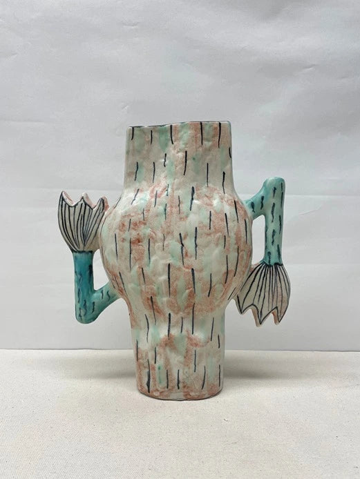 Tribal Texture Ceramic Vase