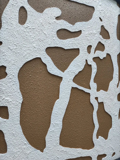 Birch Wood Carving Hand Painted Wall Art Vertical Design | Art Smiley Decor UAE